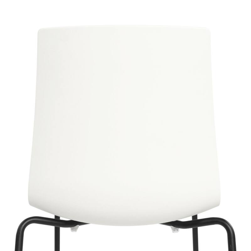Furnish Theory Aero-S Pro Indoor/Outdoor Stackable Dining Side Chairs Polypropylene Shell & Powder-Coated Steel Legs (Set of 2)
