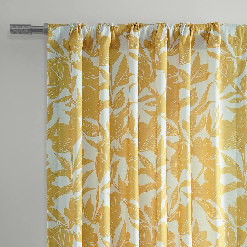 Exclusive Fabrics Textured Cotton Printed Curtains for Bedroom and Living room (1 Panel)