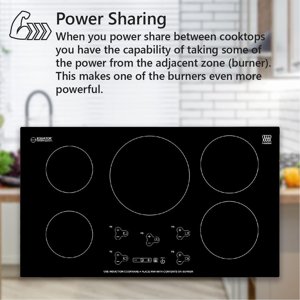 36'' Built-In Induction Cooktop w/ 5 Burners