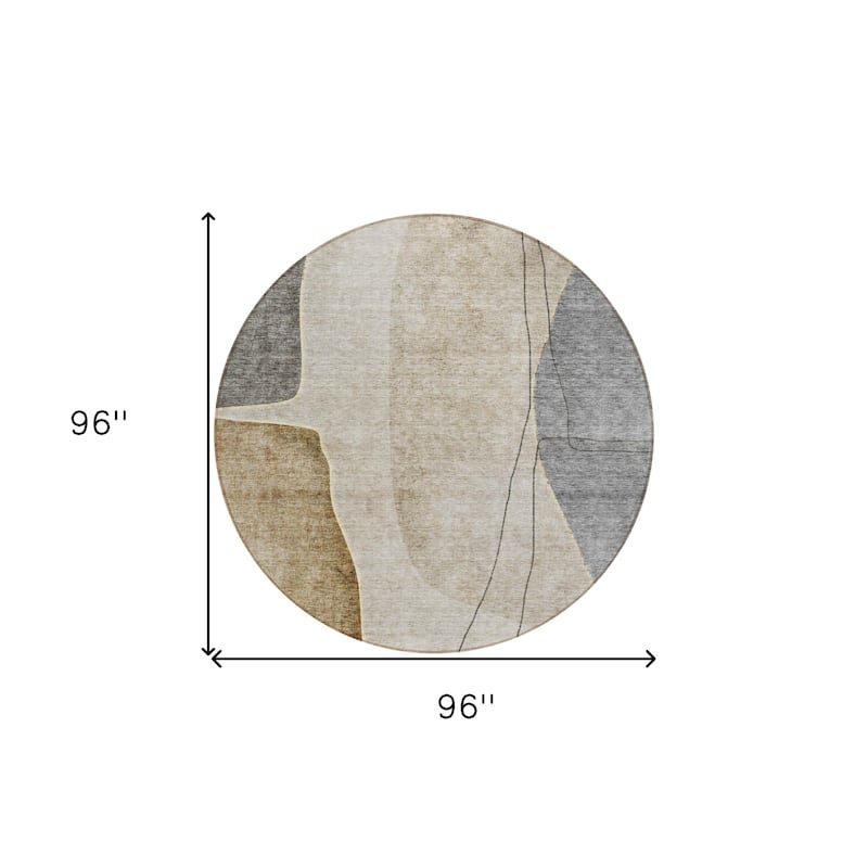 HomeRoots Abstract Transitional Rectangle Outdoor Rug