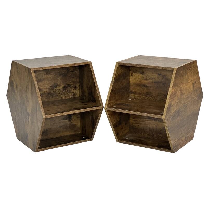 47.24'' Hexagonal Coffee Table Side Table Nightstand,2PCS