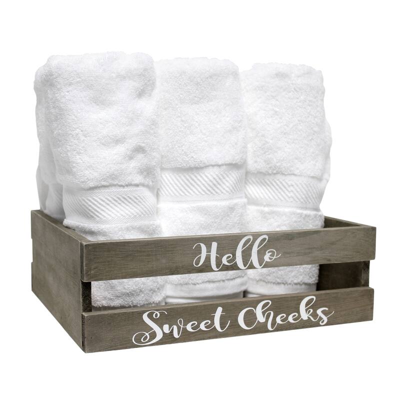 Elegant Designs Three Piece Decorative Wood Bathroom Set
