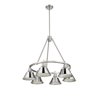 Orwell 6-Light Chandelier in Pewter with Chrome - Silver