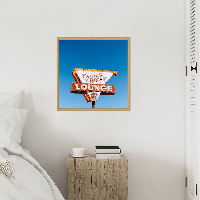 Trails West Lounge by Bethany Young Framed Canvas Wall Art Print - Sylvie Bright Gold