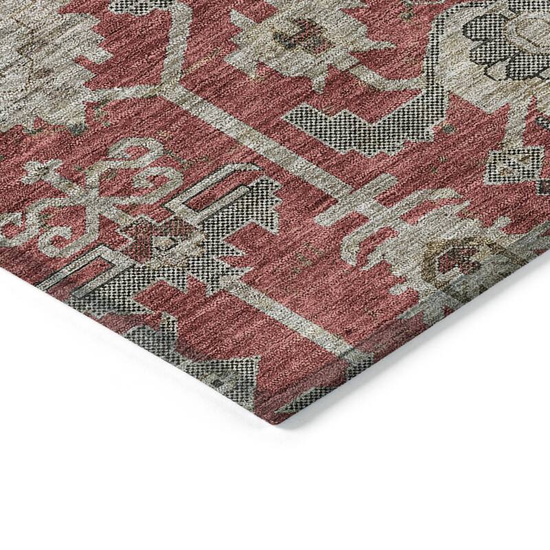 HomeRoots Oriental Traditional Rectangle Outdoor Rug