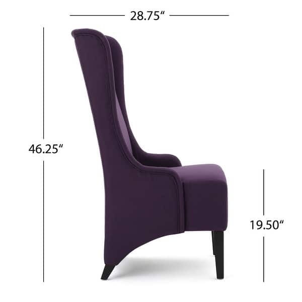 dimension image slide 4 of 12, Callie High-back Fabric Dining Chair by Christopher Knight Home - 23.25" L x 28.75" W x 46.25" H