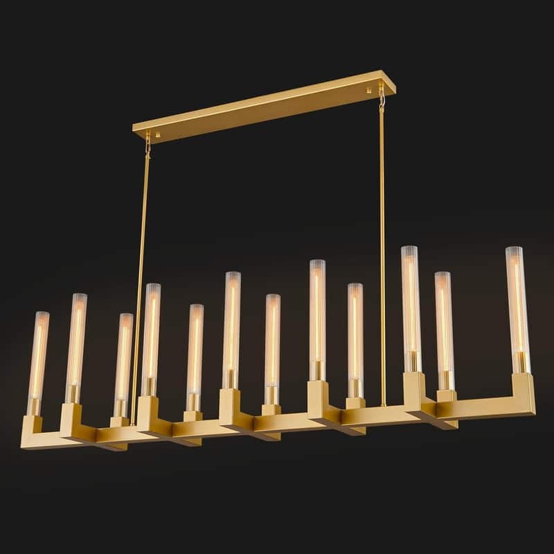 KAYLA 68-Inch 12-Light Modern Chandelier - 61in