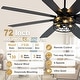 preview thumbnail 34 of 38, Cusp Barn 52/60/72 Inch Farmhouse Caged Ceiling Fan with Lights and Remote, Industiral 6 Speeds Chandelier Ceiling Fan