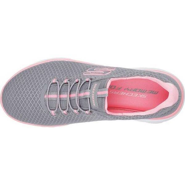 Shop Skechers Women S Summits Sneaker Gray Pink Overstock 19114257