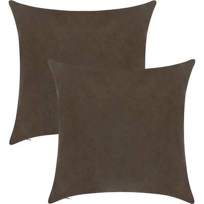 Delara Pack of 2 Velvet Decorative Throw Pillow Cover 20x20 Inches, Cushion Cover, Soft and Breathable Fabric, Hidden Zipper
