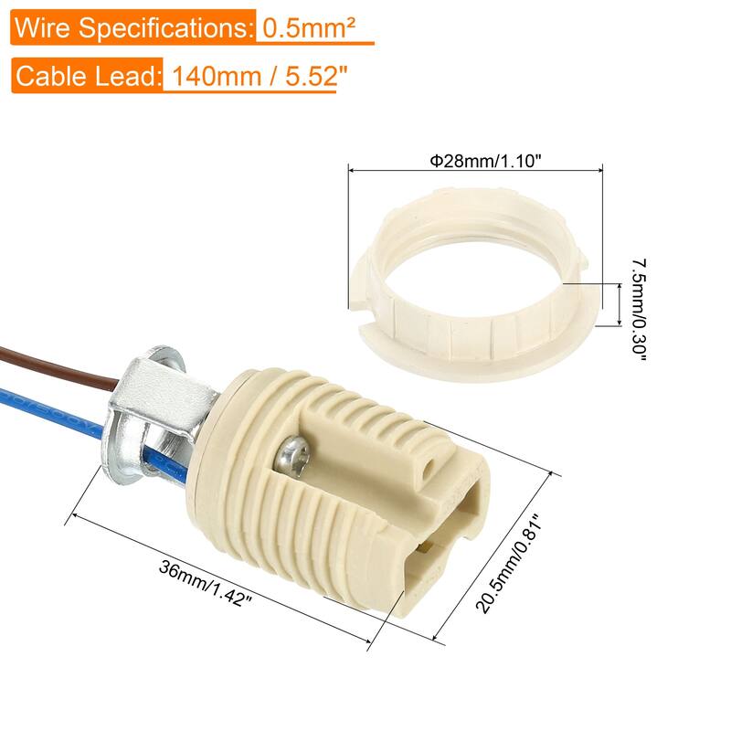 4pcs 140mm Cable Leads G9 Light Base Socket Ceramic Lamp Bulb Holder Connector