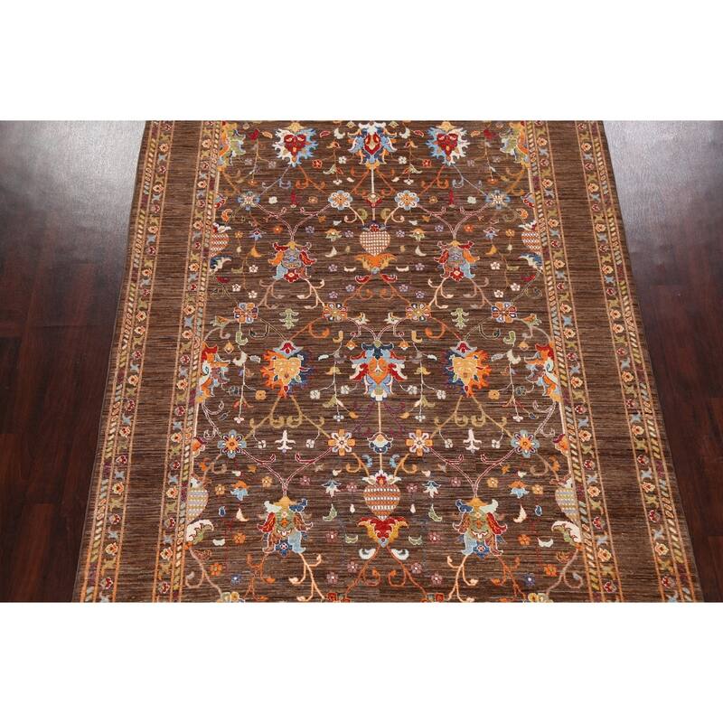 Vegetable Dye Traditional Ziegler Oriental Wool Area Rug Hand-knotted - 6'6" x 9'8"
