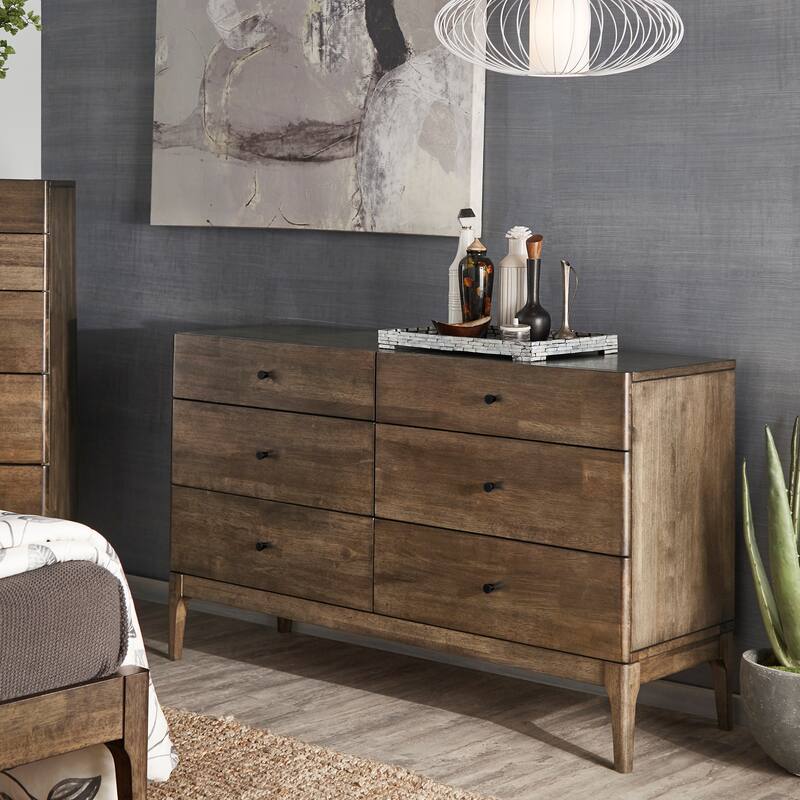 Ozan Walnut Finish 6-drawer Dresser by iNSPIRE Q Modern