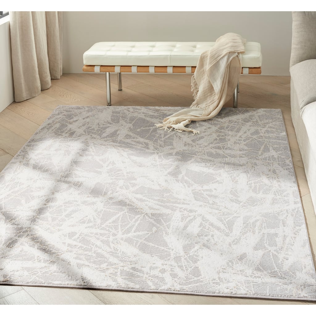 Calvin Klein CK950 Rush Indoor only Grey Abstract Area Rug