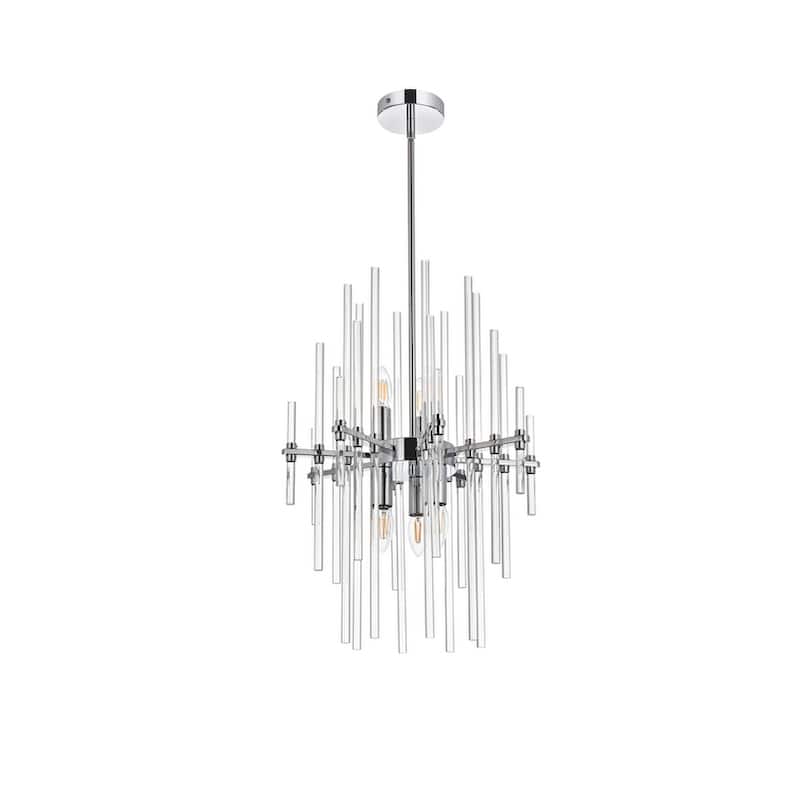 Samuel 17 inch Crystal Rod Pendant - N/A
