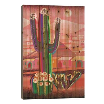 Zacatecas Print On Wood by Charles Harker - Multi-Color