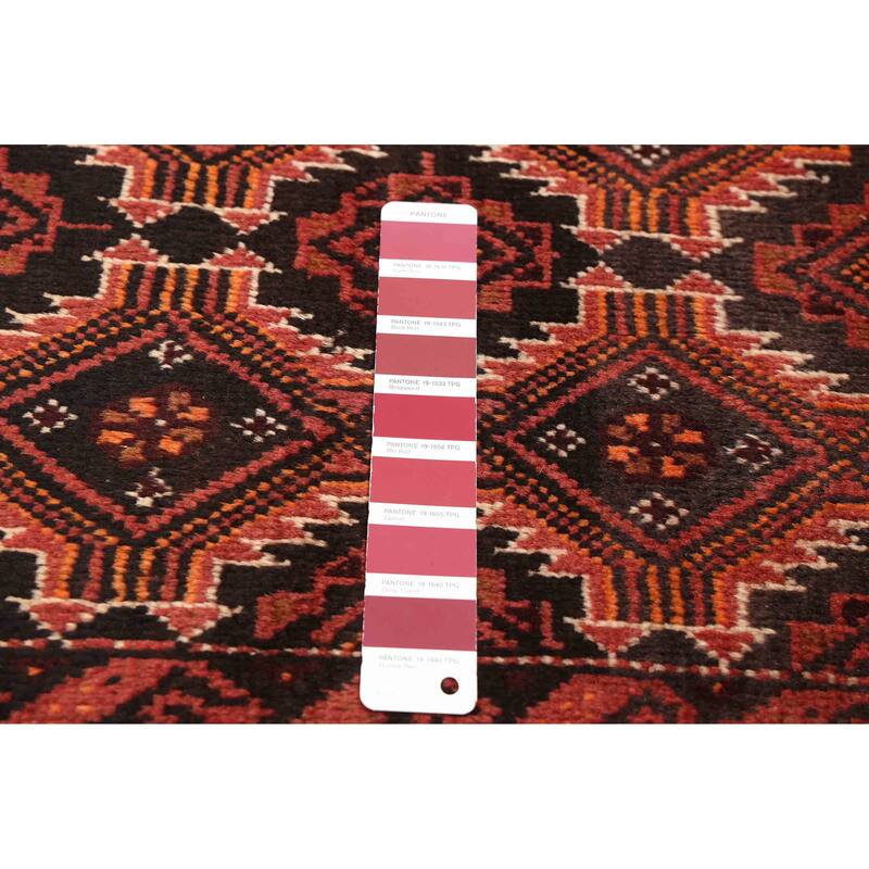 ECARPETGALLERY Hand-knotted Teimani Dark Red Wool Rug - 3'2 x 6'0