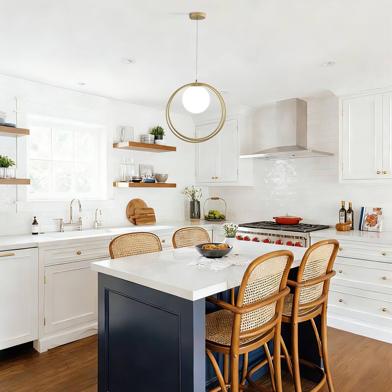 1-Light Modern Minimalist Ring Globe Chandelier