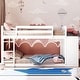 preview thumbnail 2 of 7, White Pine Wood Bunk Bed with 4 Drawers, 3 Shelves, and Built-in Ladder
