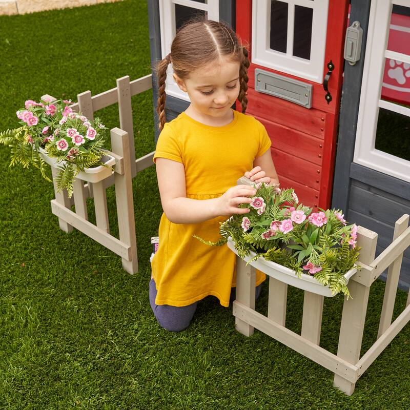 KidKraft Riverscape Wooden Outdoor Playhouse - Navy - N/A
