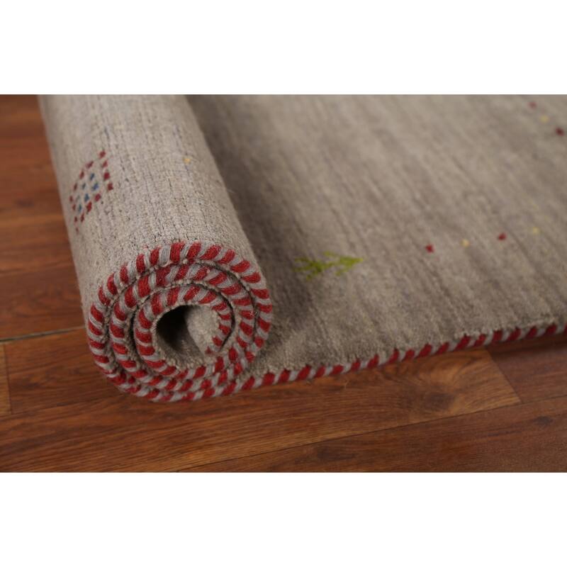 Gabbeh Indian Accent Rug Handmade Contemporary Wool Carpet - 2'7"x 4'9"