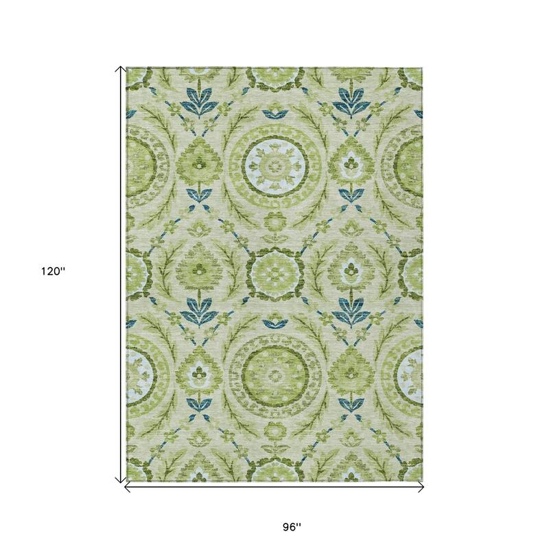 HomeRoots Floral Transitional Rectangle Outdoor Rug