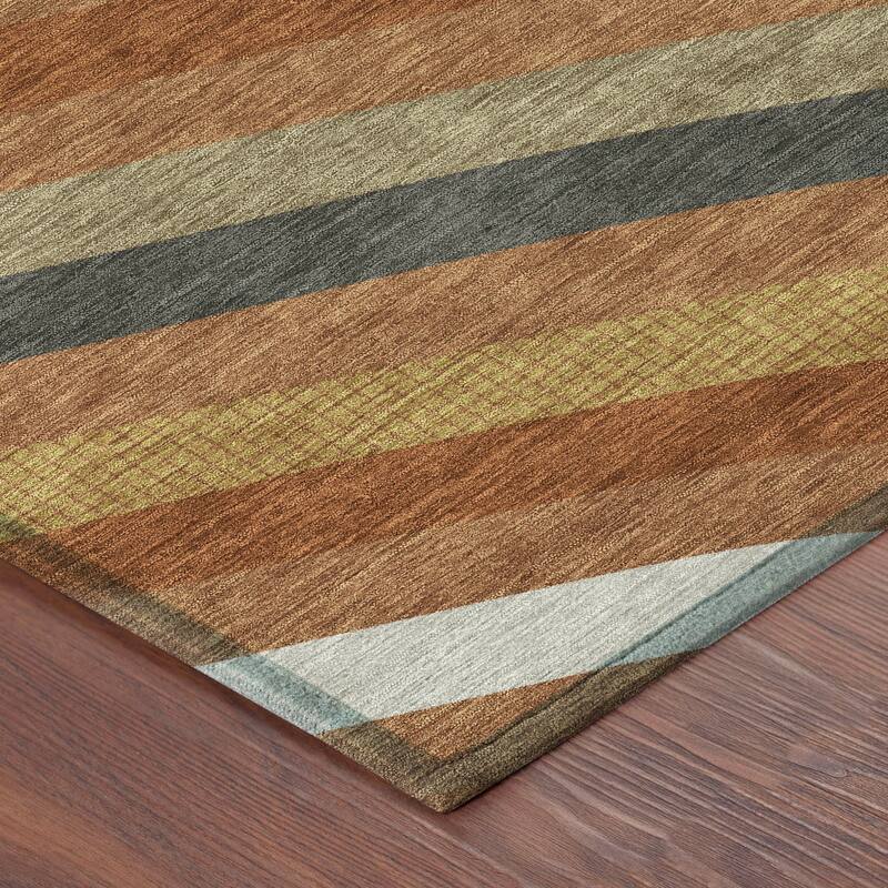 Machine Washable Indoor/ Outdoor Modern Jalen Chantille Rug