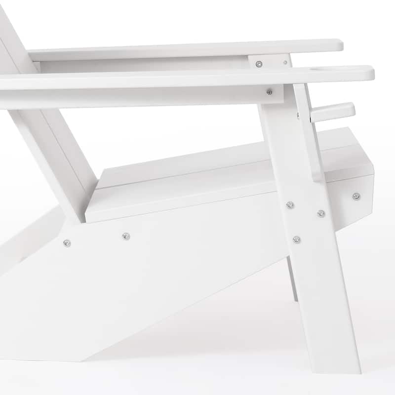 Coastin Modern Poly Adirondack Chair (Set of 4), Black