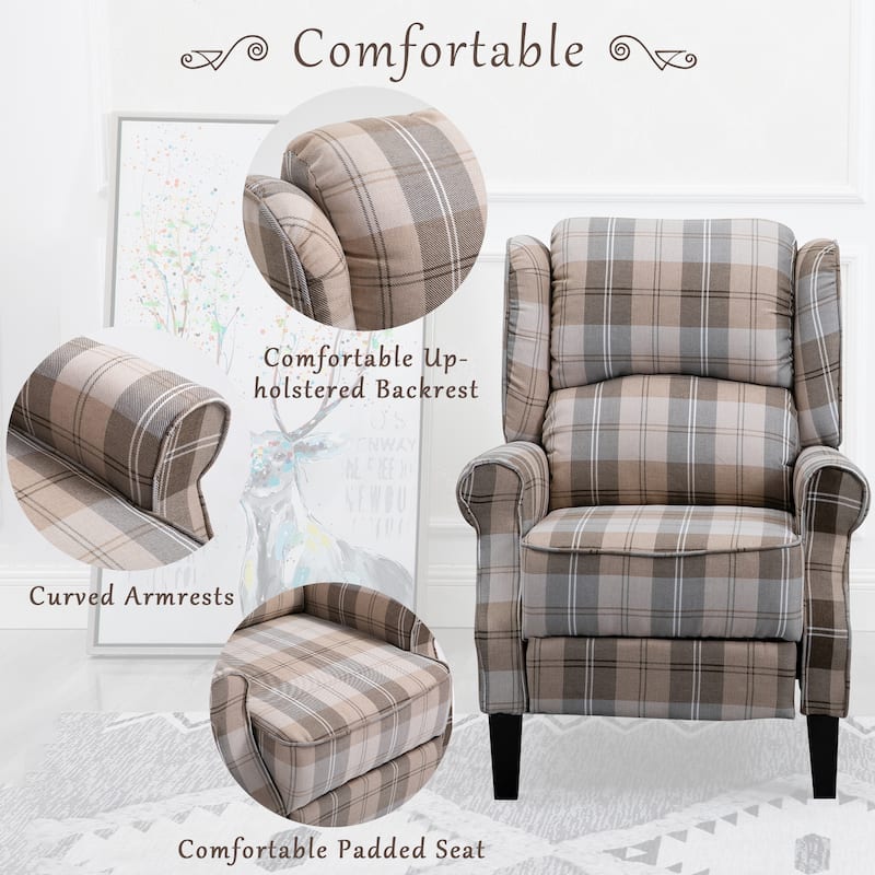 Modern Comfortable Upholstered Recliner Chair for Living Room Bed