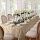 Elrene Barcelona Damask Elegant Fabric Tablecloth - 60" w x 84" l oval - Beige