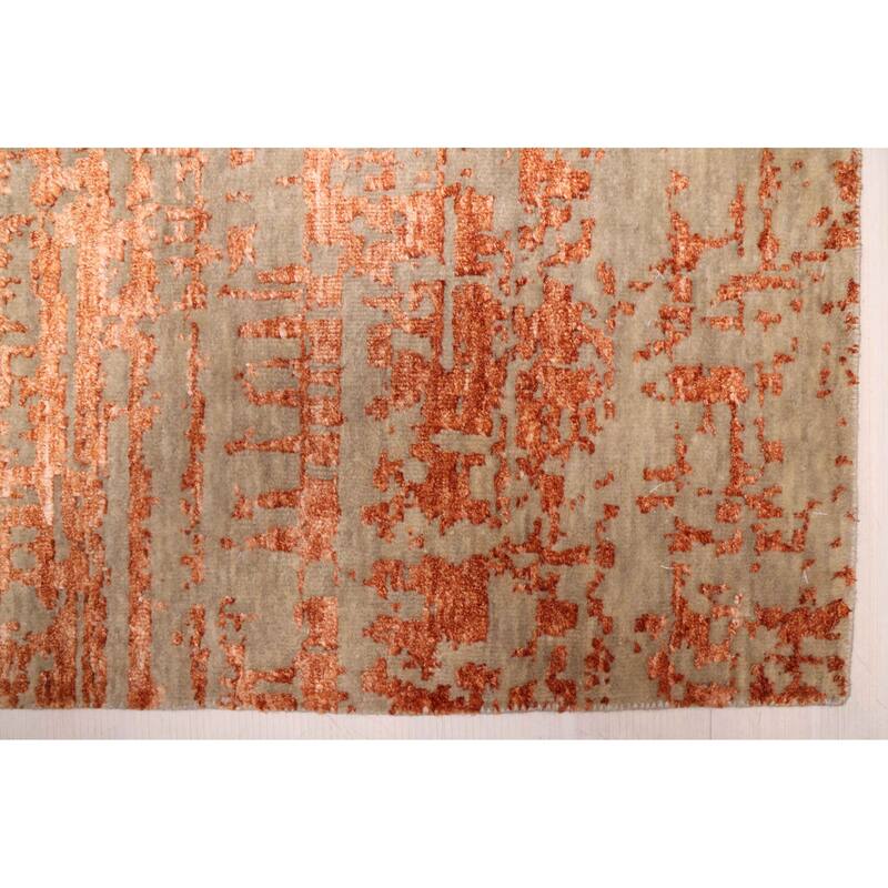 ECARPETGALLERY Hand-knotted Legacy Copper Silk, Wool Rug - 2'5 x 10'0