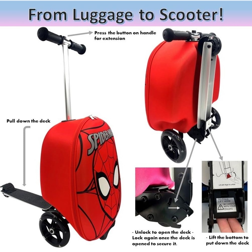 Kid s Licensed 18 Ride On Suitcase Scooter Lightweight Carry On Luggage Scooter with LED Light Up Wheels Bed Bath Beyond 41236078