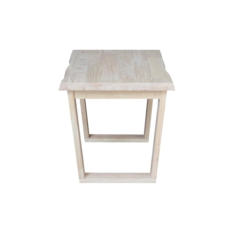 Live Edge Solid Wood End Table, Unfinished