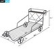 preview thumbnail 16 of 22, Twin Size Metal Car Bed with 4 Wheels and X-Shaped Frame Shelf