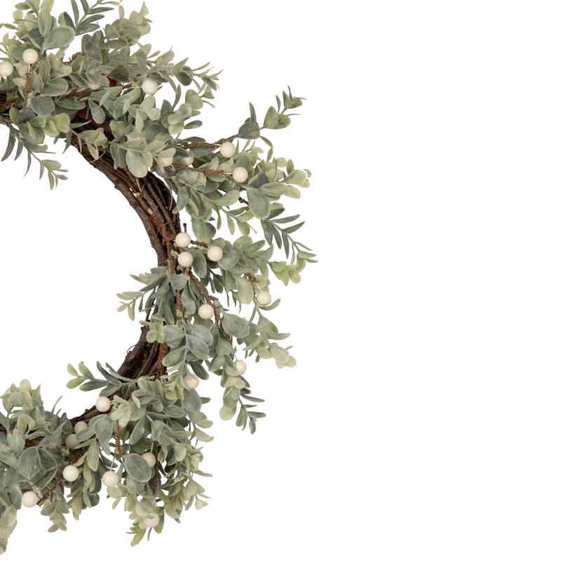 real touch™️ berry and eucalyptus christmas wreath 18" unlit