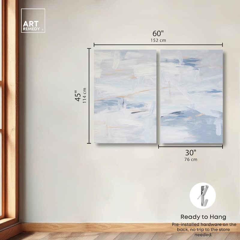 Frozen in Time I Canvas Set of 2 by Art Remedy, Gallery Wrapped