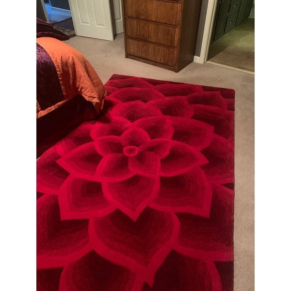Top Product Reviews For Nuloom Handmade Bold Abstract Floral Wool