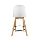 preview thumbnail 53 of 84, Set of 2 Designer Plastic Counter Stools Chair With Backs Side Armless Molded Kitchen Dining Bar Patio Indoor Outdoor Cafe