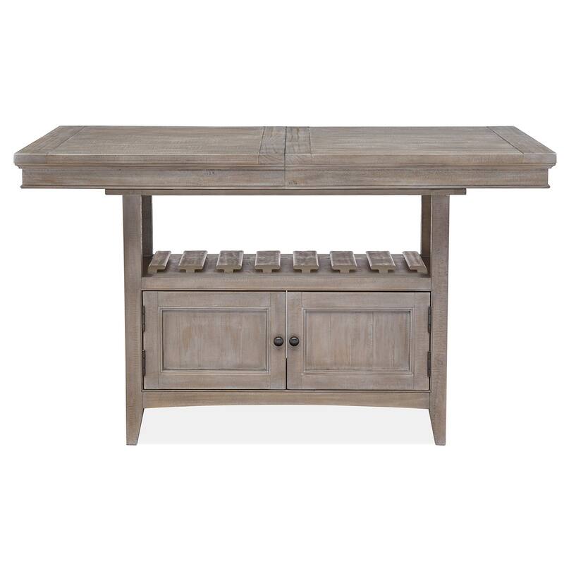 Magnussen Home Paxton Place Dovetail Grey Extendable Counter Height Dining Table - 38''W x 60''D x 36''H