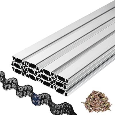 VEVOR Greenhouse Spring Wire and Lock Channel PE Coated Aluminum Alloy Bundle Kit