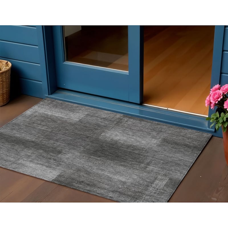 HomeRoots Abstract Transitional Rectangle Outdoor Rug - 3' x 5'