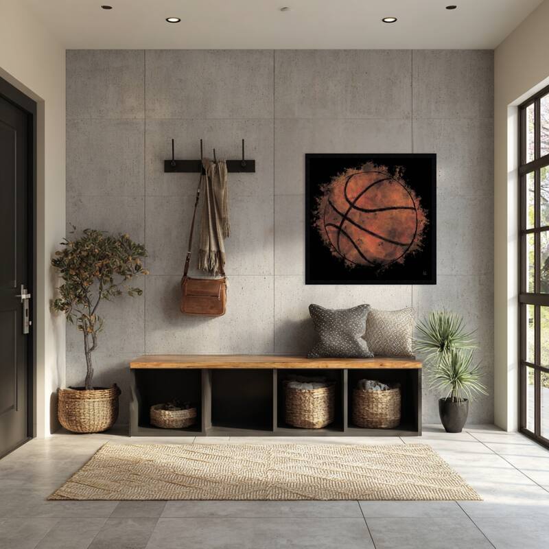 Amanti Art Framed Fabric Pinboard Let the Games Begin II by Sarah Adams Printed Bulletin Board - Board Size 24 x 24