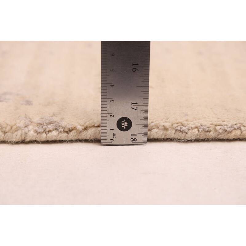 ECARPETGALLERY Hand Loomed Elysian Ivory Wool Rug - 8'0 x 10'0