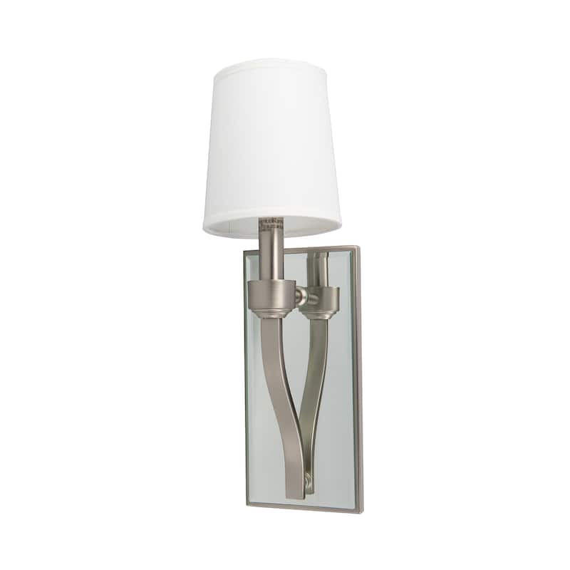 Roule Mirror 17'' High 1-Light Sconce - Brushed Nickel - 17 inch Tall - Brushed Nickel - 17 inch Tall