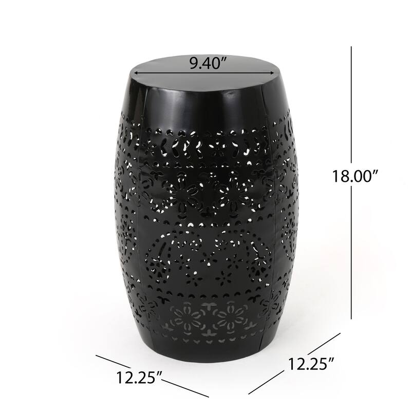 Christopher Knight Home Apollos Indoor 12" Lace Cut Iron Side Table