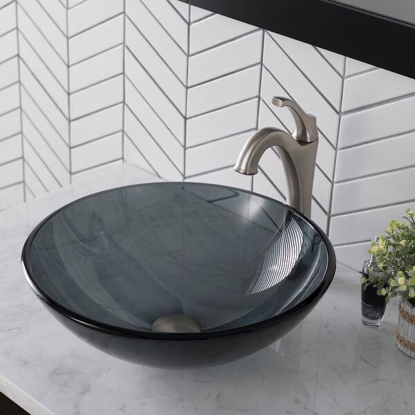 16" Round Bathroom Sink With Pop Up Drain,Bathroom Sinks Above Counter,Bathroom Vessel Sinks,Ceramic Vessel Sink,Counter Top Sink,Round Vessel Sinks For Bathrooms