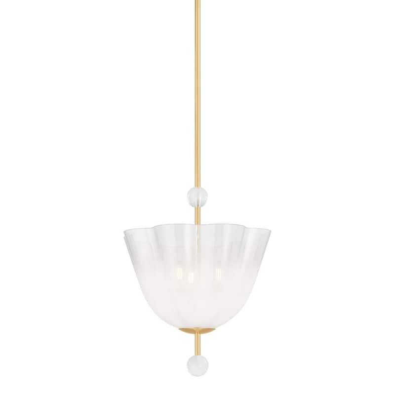 Hudson Valley Lighting 7817 Cambria Heights 3 Light 17" Wide Crystal - Aged Brass