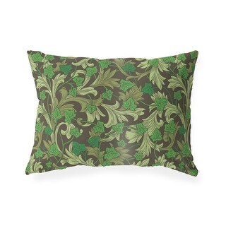 Kalei Green Indoor Outdoor Lumbar Pillow By Kavka Designs