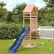 preview thumbnail 1 of 18, vidaXL Outdoor Playset Outdoor Backyard Playground Equipment for Kids Age 3-8 - 21.7" x 100" x 103.9" Brown Douglas