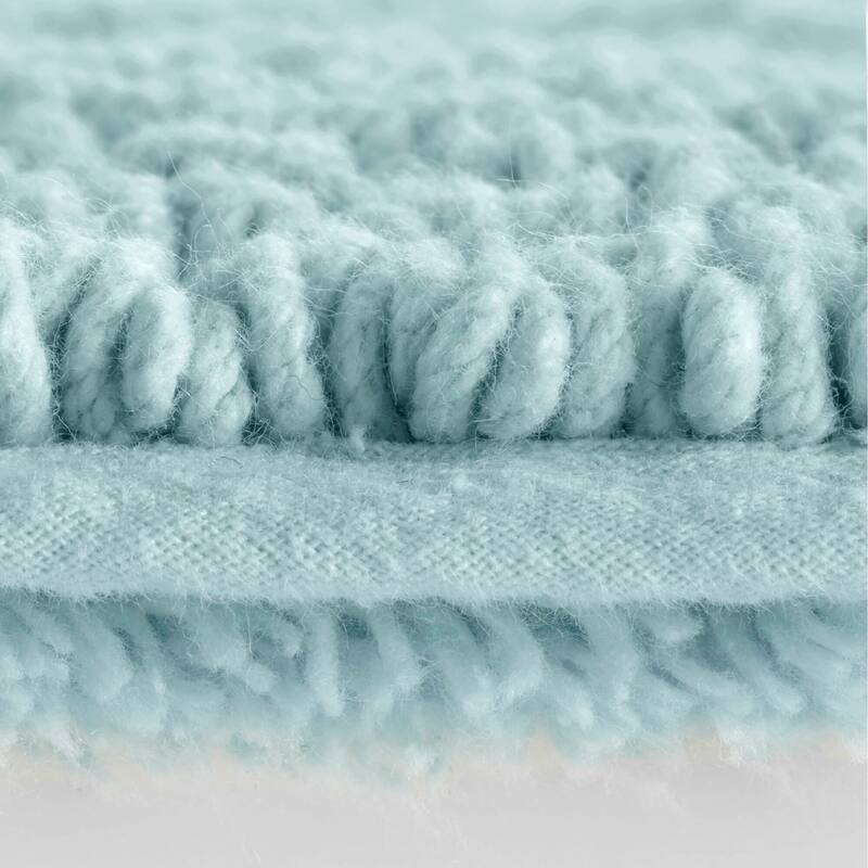 1 PCS 20x30"Tufted 3000 GSM Reversible Bath Rug Blue - 3' x 2'